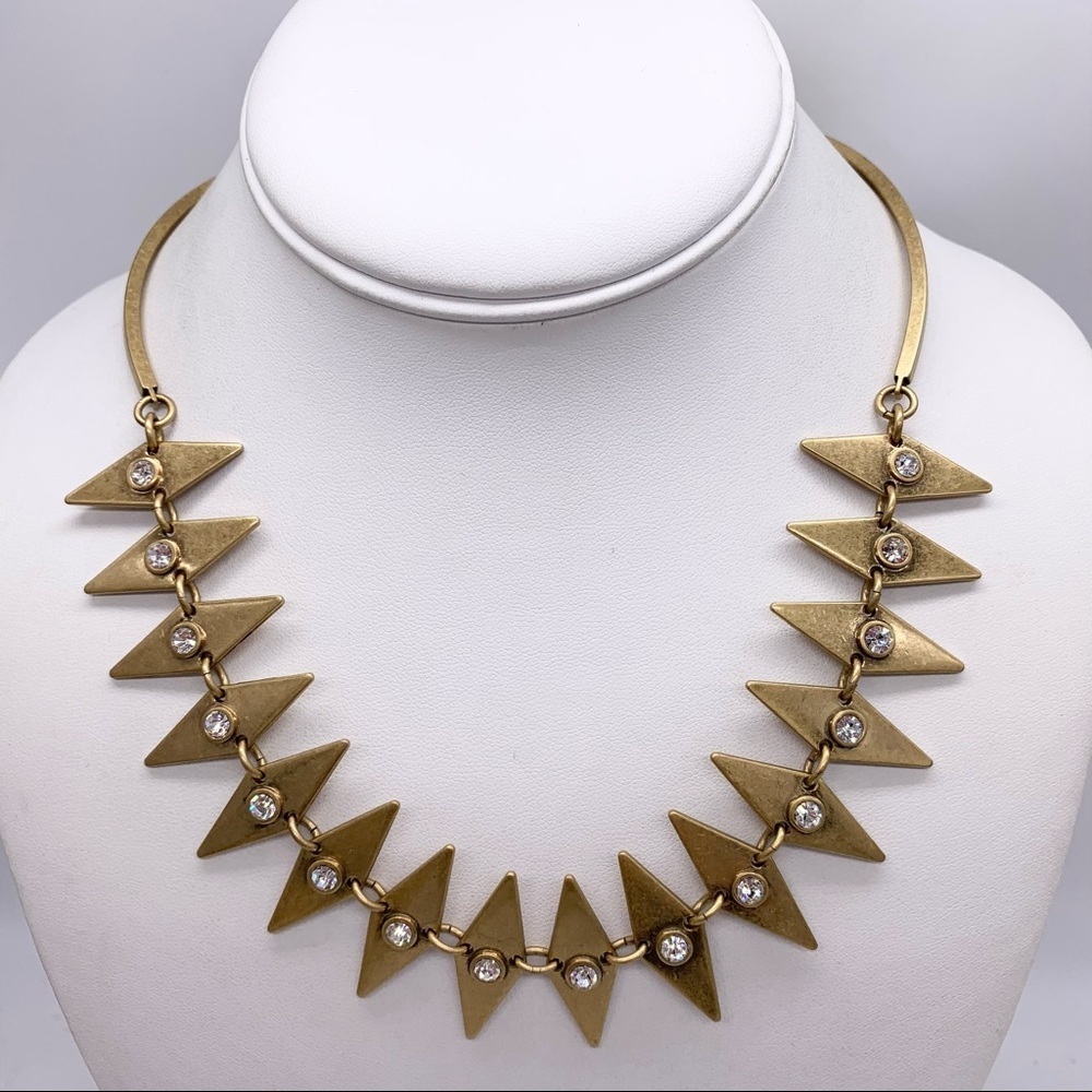 J. Crew Jeweled Gold Collar Necklace